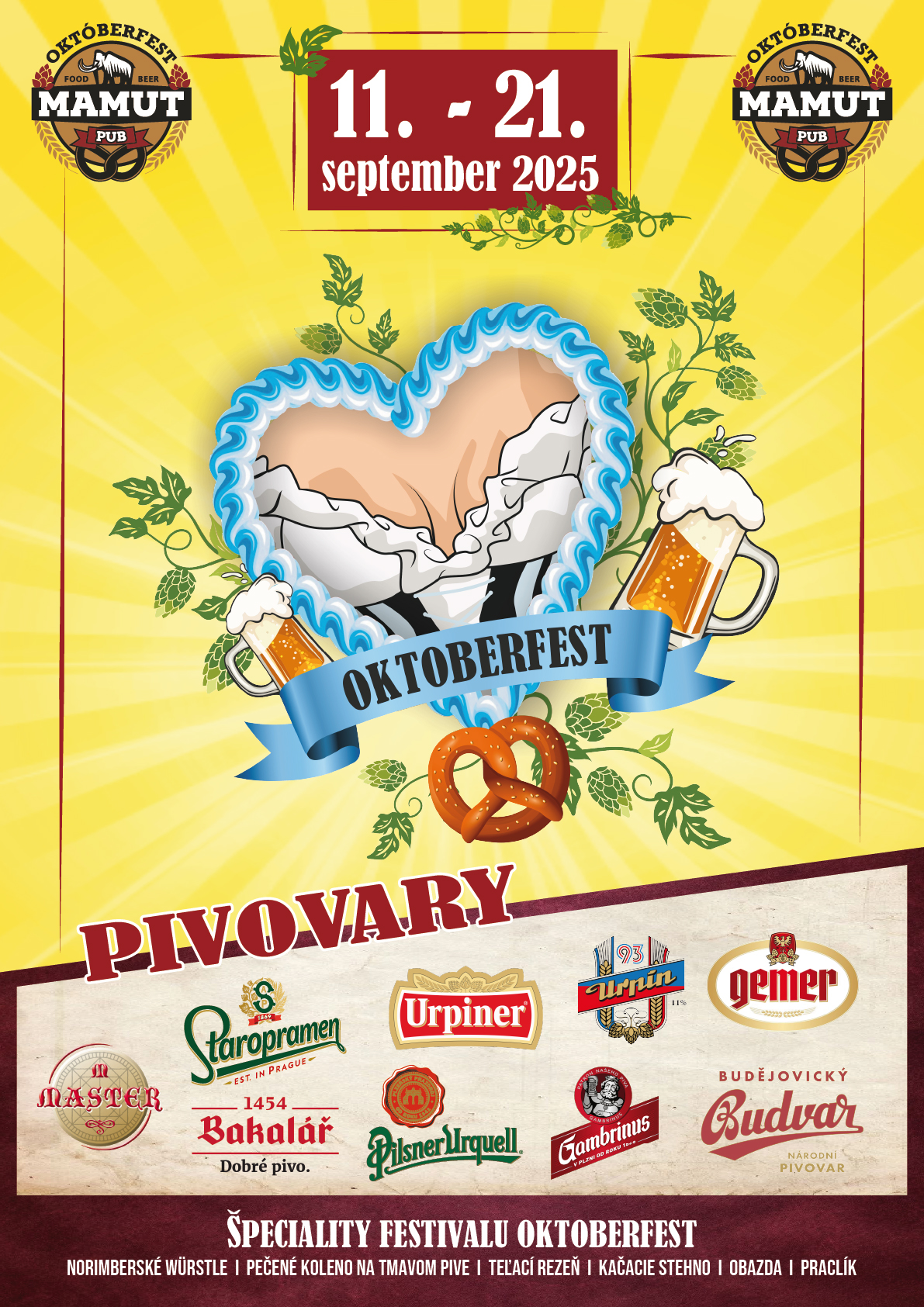 🥨 OKTÓBERFEST 2025 v Mamut Revúca 11. – 21. 9. 2025 🍻